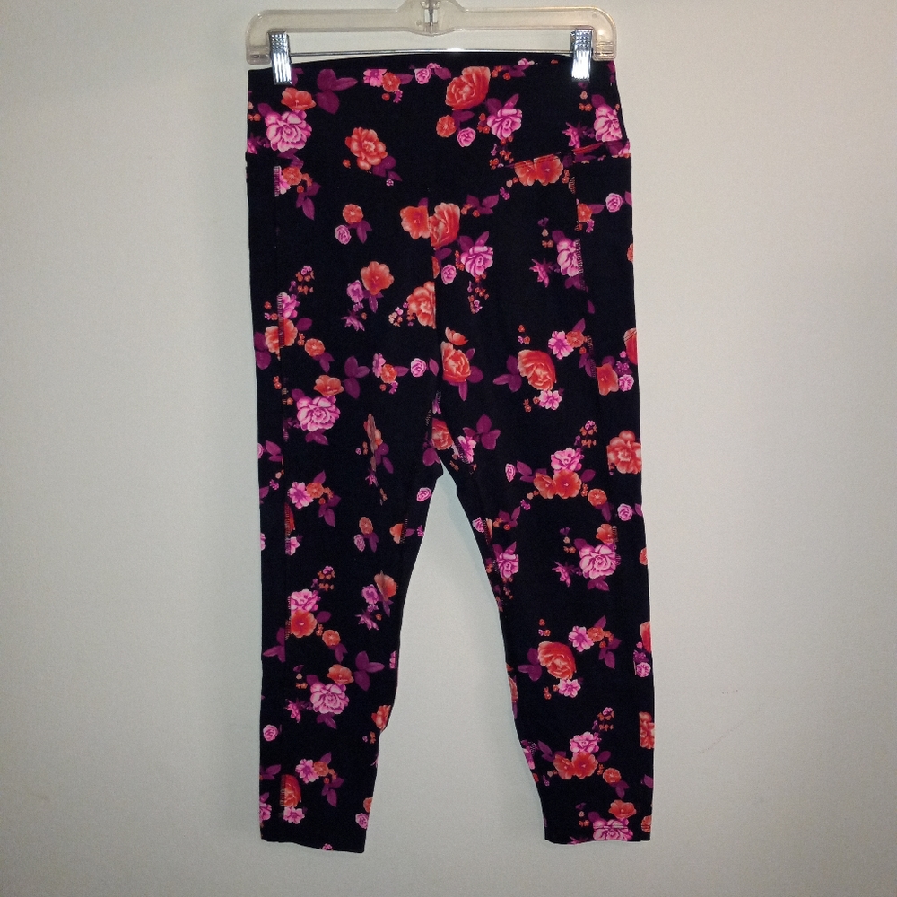 PINK Floral leggings